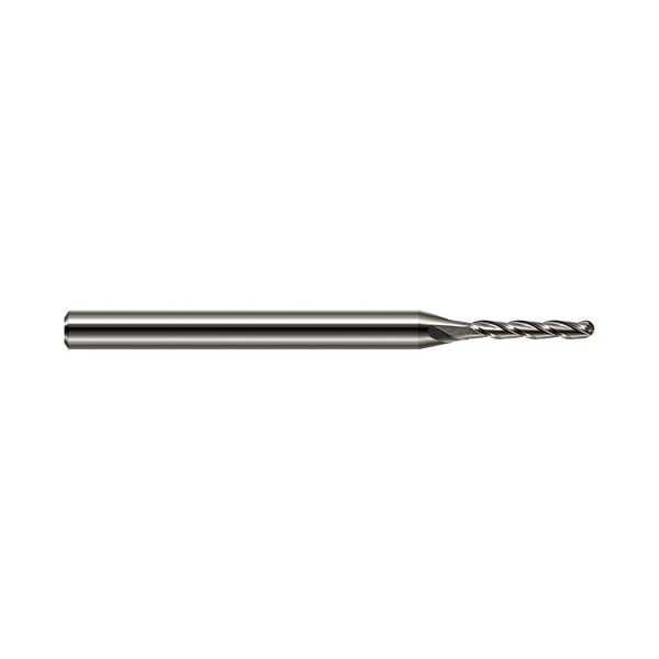Harvey Tool 0.0100 in. Cutter dia x 0.0500 in. Length of Cut Carbide Ball End Mill, 4 Flutes 841010 - main